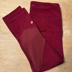 lululemon Pace Rival Maroon Leggings